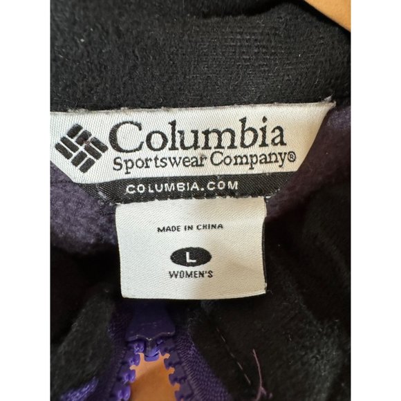 Columbia Purple Women's Outdoor Full Zip Fleece Vest Size L Pockets - Picture 6 of 11
